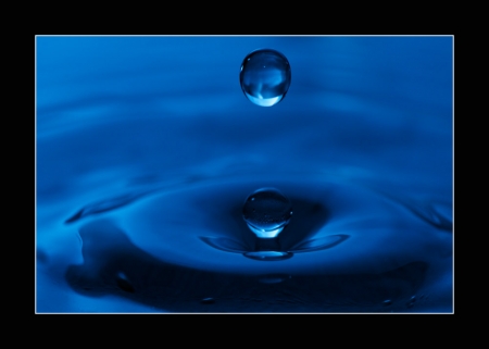Wassertropfen blau