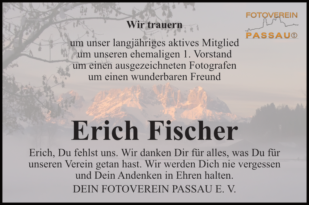 Nachruf Erich Fischer
